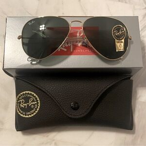 NIB Ray•Ban Aviator G-15 Green Sunglasses